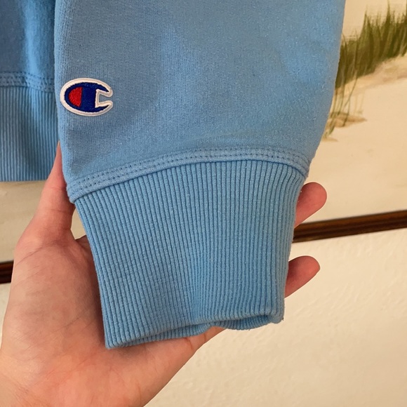 Champion Powerblend Fleece Crew Sweatshirt- Blue M - Picture 3 of 10